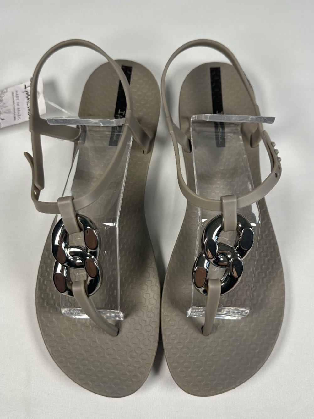 Ipanema Class Connect ll T-Strap Sandals Grey/Onyx Women's Size 10 Recyclable